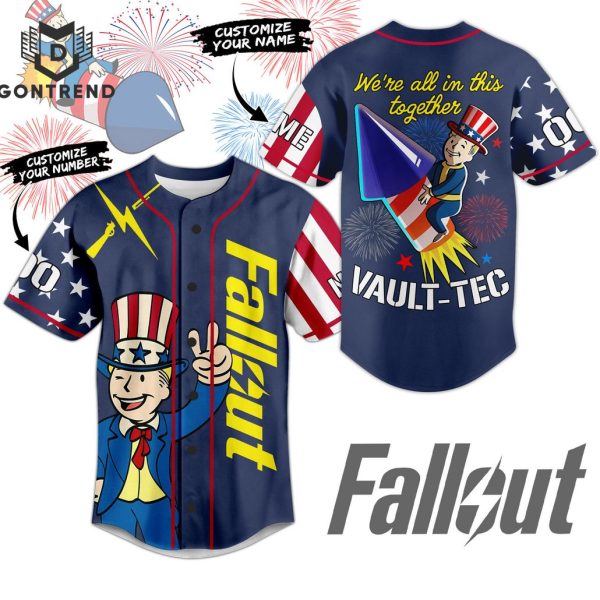 Fallout We re All In This Together Vault-Tec Baseball Jersey