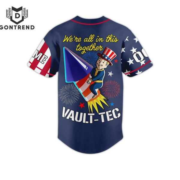 Fallout We re All In This Together Vault-Tec Baseball Jersey