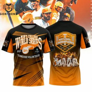 Men College World Series 2024 Tennessee Volunteers 3D T-Shirt