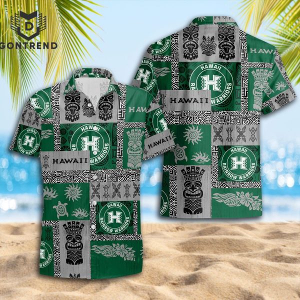 Hawaii Rainbow Warriors Tropical Summer Hawaiian Shirt