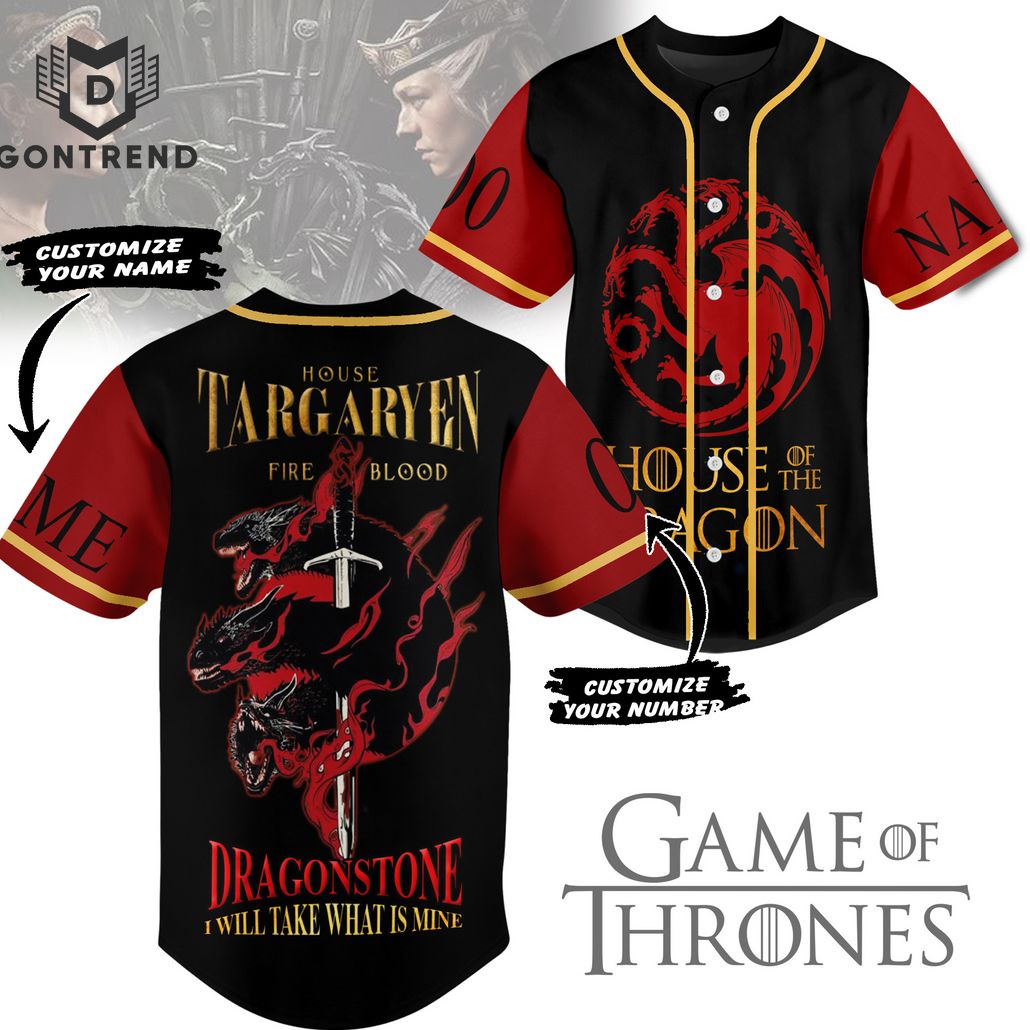 House Of The Dragon Game Of Thrones Baseball Jersey