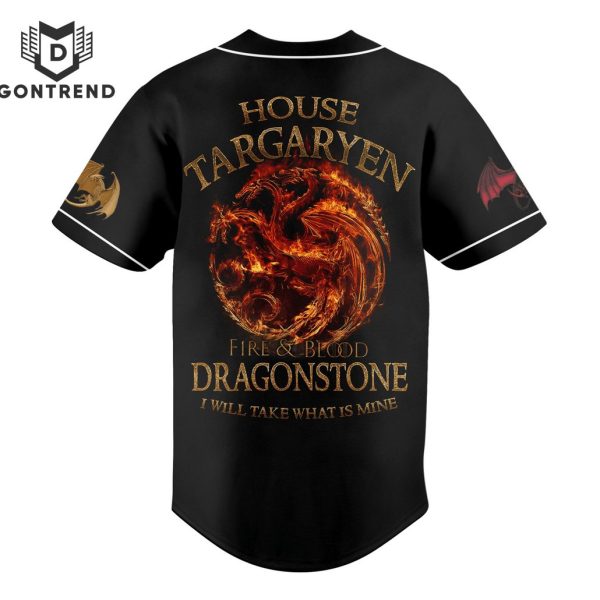 House Targaryen Fire And Blood Dragonstone Baseball Jersey