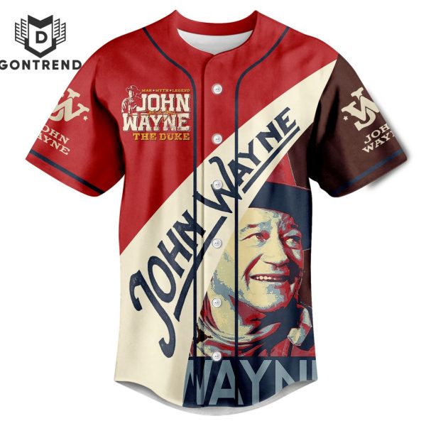 John Wayne The Man – The Myth – The Legend Thank You For The Memories Baseball Jersey