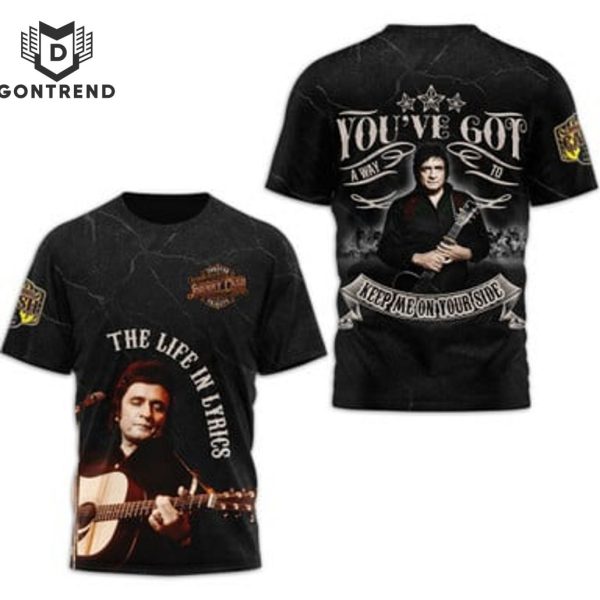 Johnny Cash The Life in Lyrics 3D T-Shirt