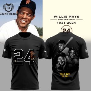 RIP Willie Mays Forever New York Giants 1931-2024 3D T-Shirt