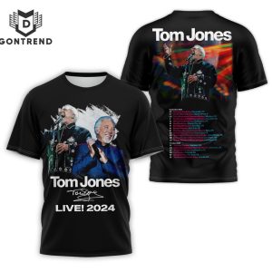 Tom Jones Signature Live 2024 3D T-Shirt