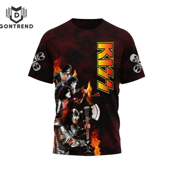 KISS – Burn With Me Heaven S On Fire 3D T-Shirt