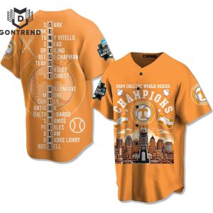 2024 College World Series Champions Tennessee Volunteers Baseball Jersey