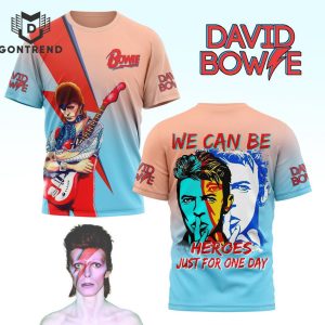 David Bowie We Can Be Heroes Just For One Day 3D T-Shirt