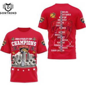 2024 Florida Panthers Stanley Cup Champions 3D T-Shirt