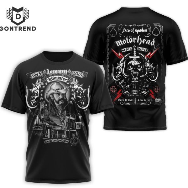 Lemmy Kilmister 1945-2015 Ace Of Spades Motorhead Design 3D T-Shirt