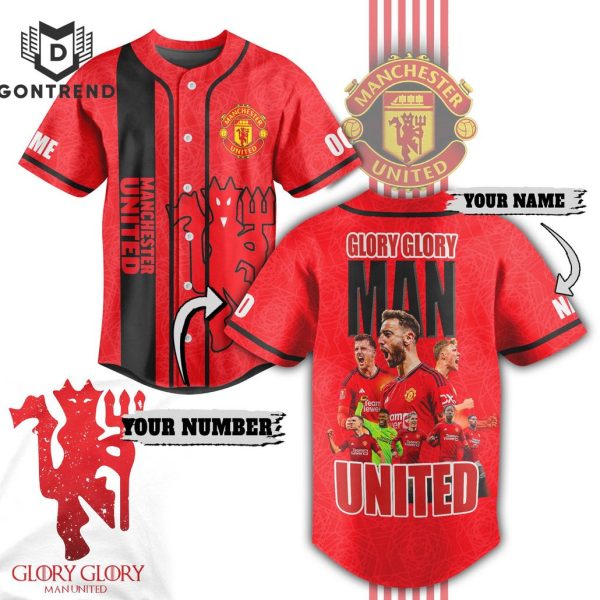 Manchester United Glory Glory Man United Design Baseball Jersey