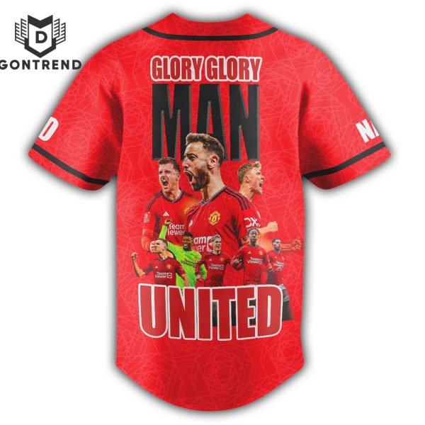 Manchester United Glory Glory Man United Design Baseball Jersey