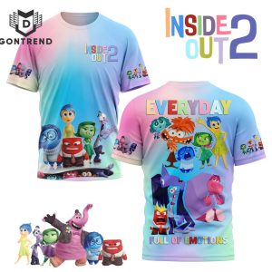 Inside Out 2 Everyday Full Of Emotions 3D T-Shirt