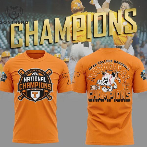 NCAA College Baseball National 2024 Champions Tennessee Volunteers 3D T-Shirt