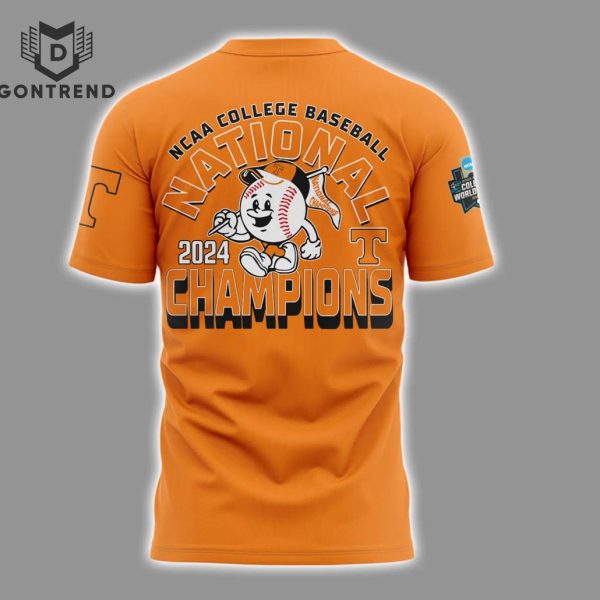 NCAA College Baseball National 2024 Champions Tennessee Volunteers 3D T-Shirt