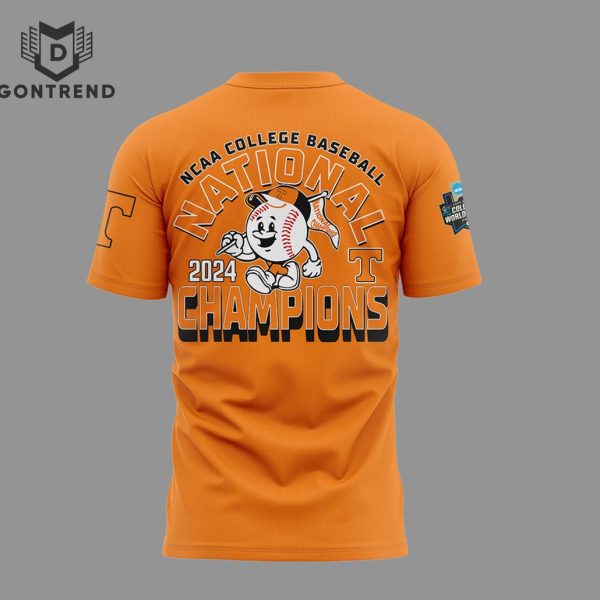 NCAA College Baseball National 2024 Champions Tennessee Volunteers 3D T-Shirt