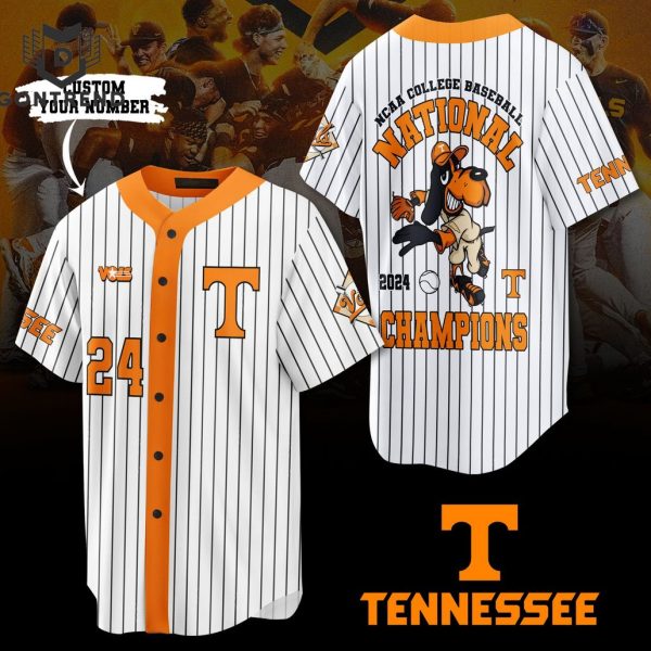 NCAA College Baseball National 2024 Champions Tennessee Volunteers Baseball Jersey