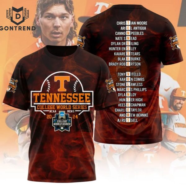 NCAA Men World Series Champions Tennessee Volunteers 3D T-Shirt