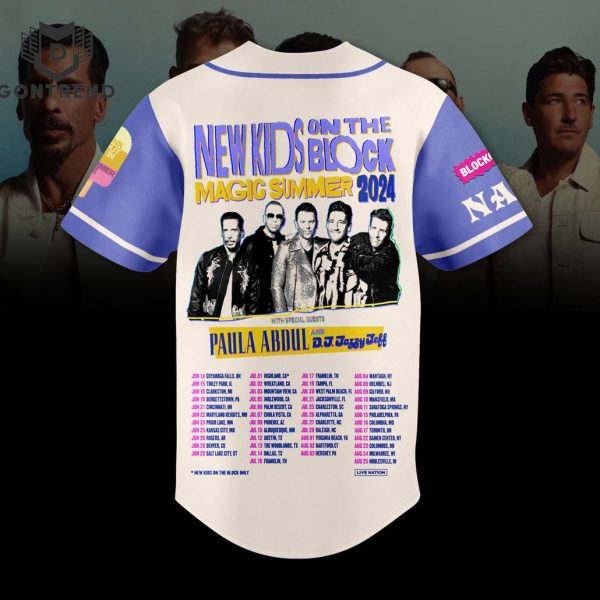 New Kids On The Block 2024 Magic Summer Tour Baseball Jersey