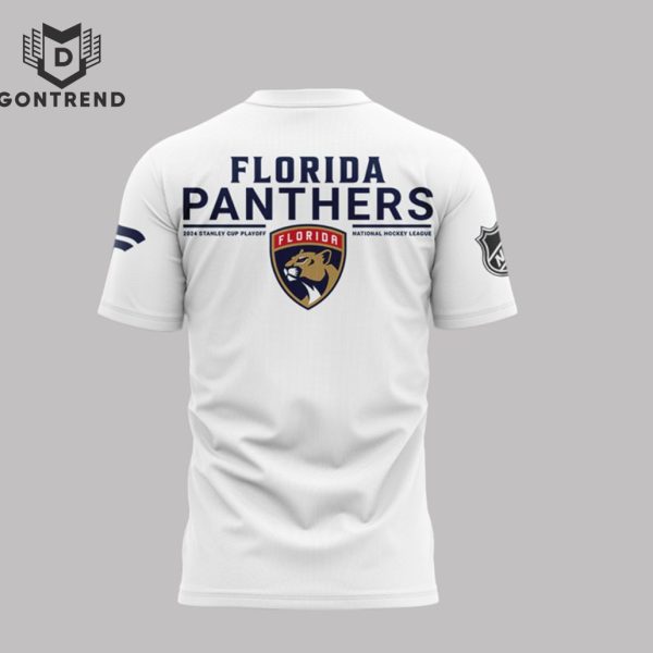 NHL Florida Panthers Playoffs 2024 Atlantic Division Champs Design 3D T-Shirt – White