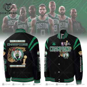 Boston Celtics 2024 NBA Finals Champions Baseball Jacket – Black