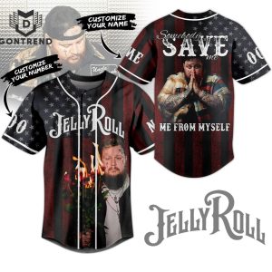 Jelly Roll Somebody Save Me From Myself Baseball Jersey