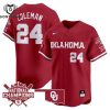 Oklahoma Sooners 2024 NCAA Softball Womens College World Series Champions Baseball Jersey – Black