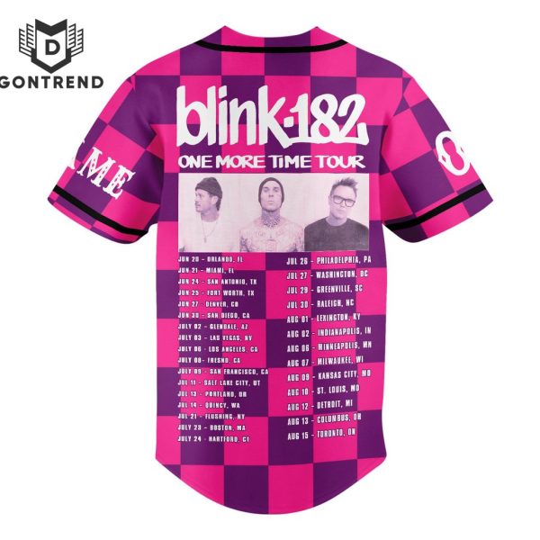 Personalized Blink-182 One More Time Tour Baseball Jersey