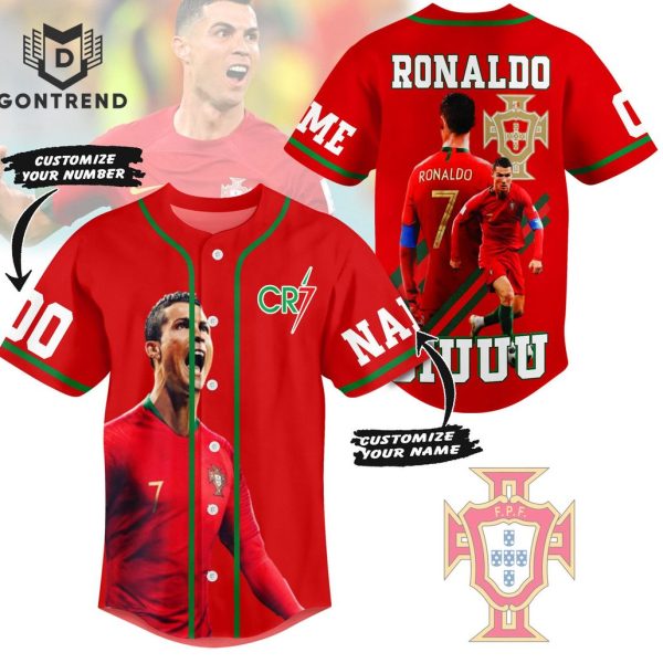 Personalized Cristiano Ronaldo Siuuu Baseball Jersey