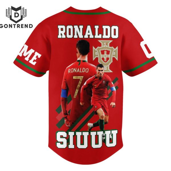 Personalized Cristiano Ronaldo Siuuu Baseball Jersey