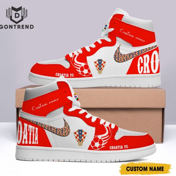 Personalized Croatia FC Euro 2024 Deisgn Air Jordan 1 High Top