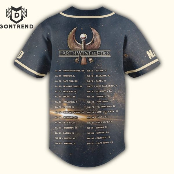 Personalized Earth, Wind & Fire 2024 Tour Baseball Jersey