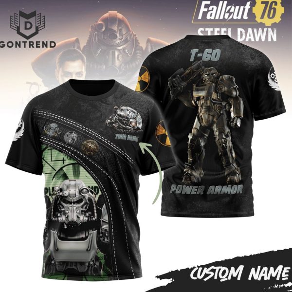 Personalized Fallout 76 Steel Dawn T-60 Power Armor 3D T-Shirt