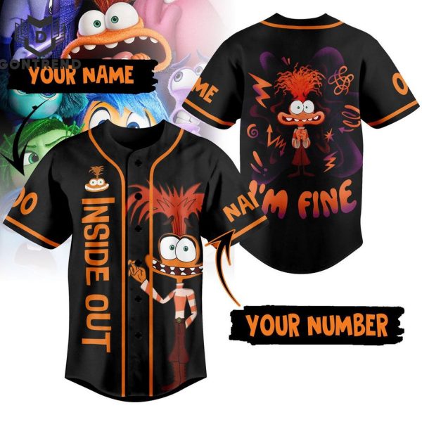 Personalized Inside Out Im Fine Baseball Jersey