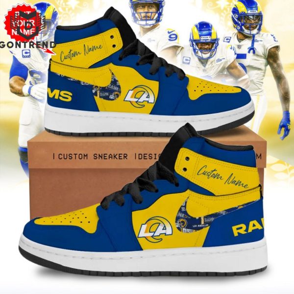 Personalized Los Angeles Rams NFL Air Jordan 1 High Top