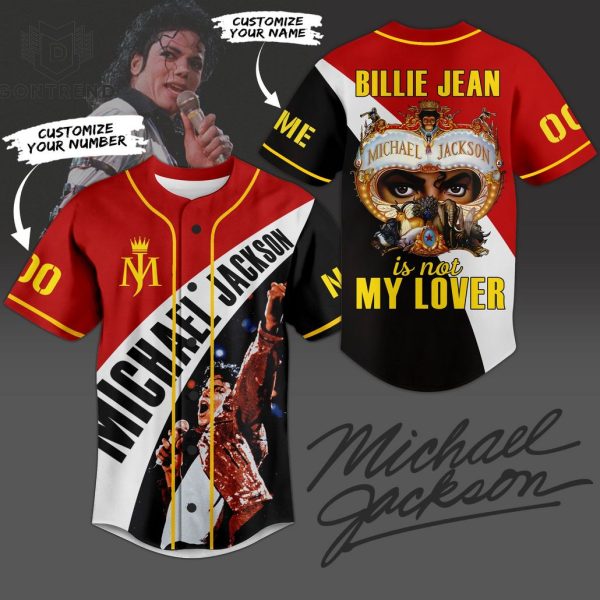 Personalized Michael Jackson Billie Jean Is Not My Lover Baseball Jersey