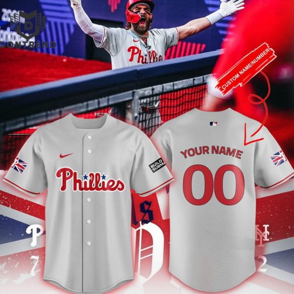 Personalized Philadelphia Phillies MLB 2024 Crossing The Pond Baseball Jersey