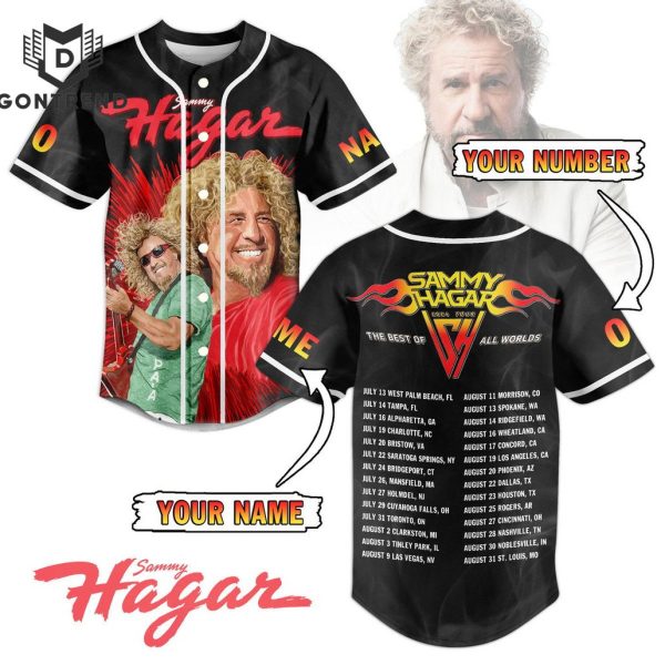 Personalized Sammy Hagar 2024 Tour Baseball Jersey