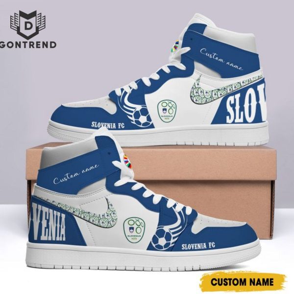 Personalized Slovenia FC Euro 2024 Deisgn Air Jordan 1 High Top