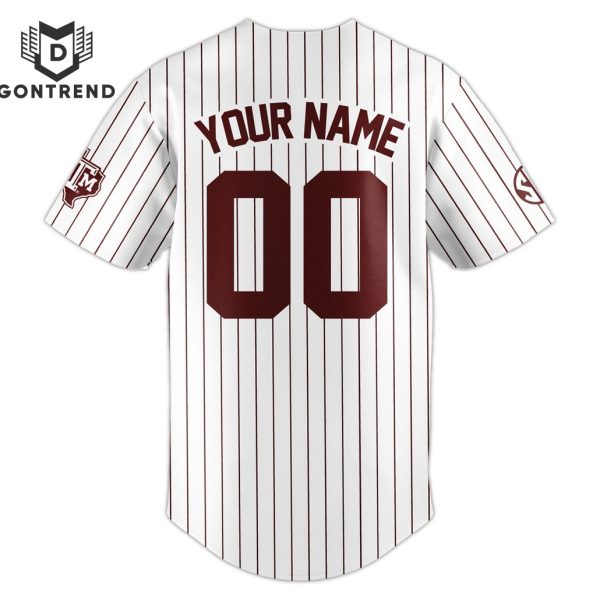 Personalized Texas A&M Aggies 2024 Men College World Series Baseball Jersey