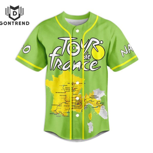 Personalized Tour De France Design Baseball Jersey