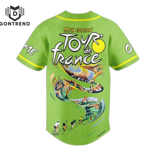 Personalized Tour De France Design Baseball Jersey