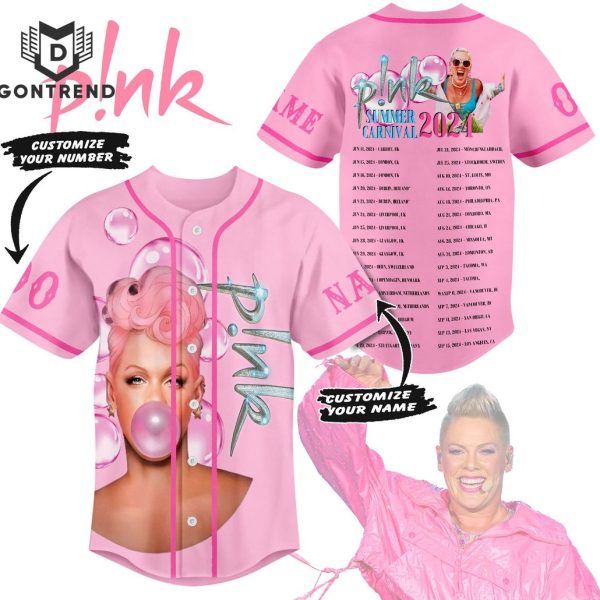 Pink Summer Carnival 2024 Design Baseball Jersey