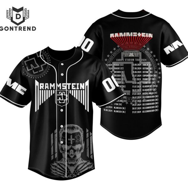 Rammstein Europe Stadium Tour 2024 Baseball Jersey