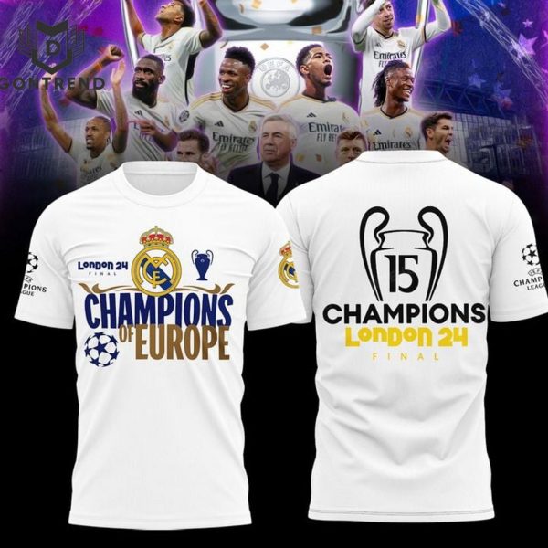 Real Madrid Champions Of Europe London 24 Final 3D T-Shirt