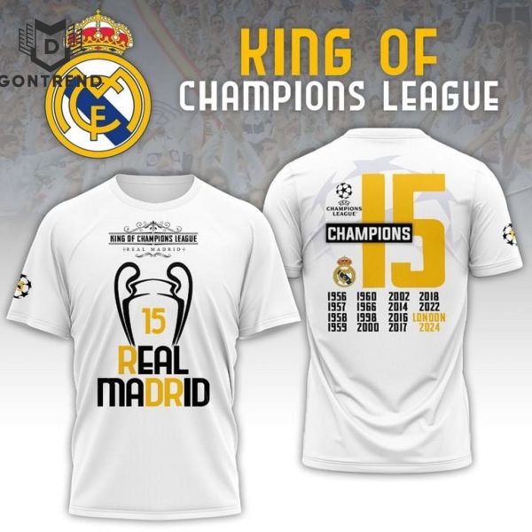 Real Madrid King Of Champions League 3D T-Shirt