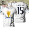 Real Madrid London 2024 Champions Of Europe 3D T-Shirt