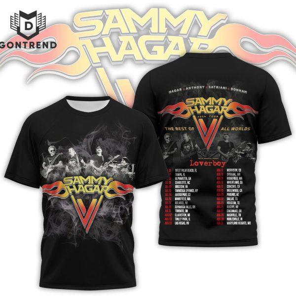 Sammy Hagar The Best Of All Worlds Tour 3D T-Shirt