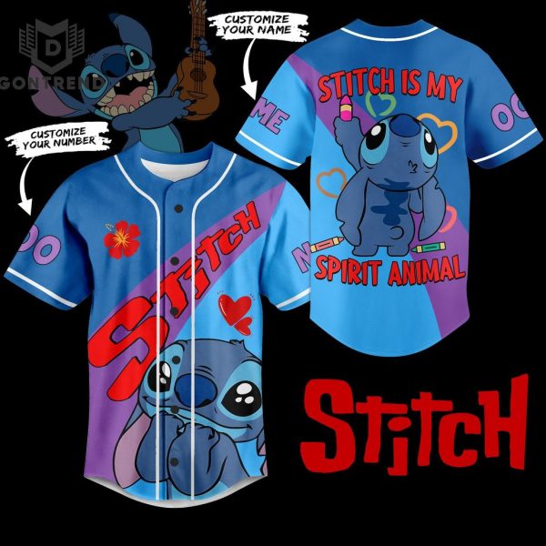 Stitch Is My Sprit Animal Design Baseball Jersey